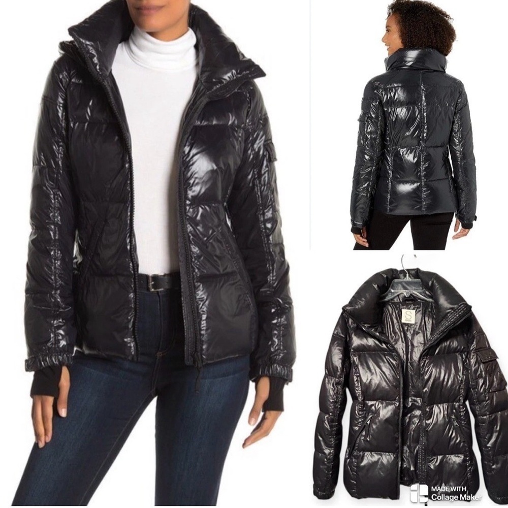 S13 New York Kylie Down Gloss Puffer Coat $300